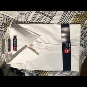 Chaps boys white button down shirt new with tags size 8